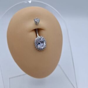 پیرسینگ ناف نقره