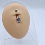 پیرسینگ ناف نقره